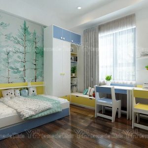 phòng ngủ 2 bé trai 12m2