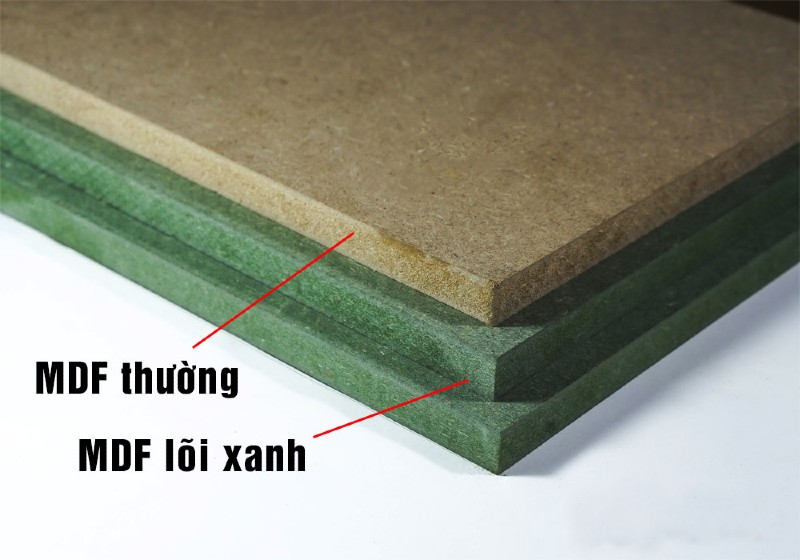 Gỗ MDF lõi xanh chống ẩm